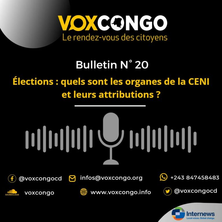 Français Bulletin Voxcongo Élections – Quels Sont Les Organes De La CENI Et Leurs Attributions