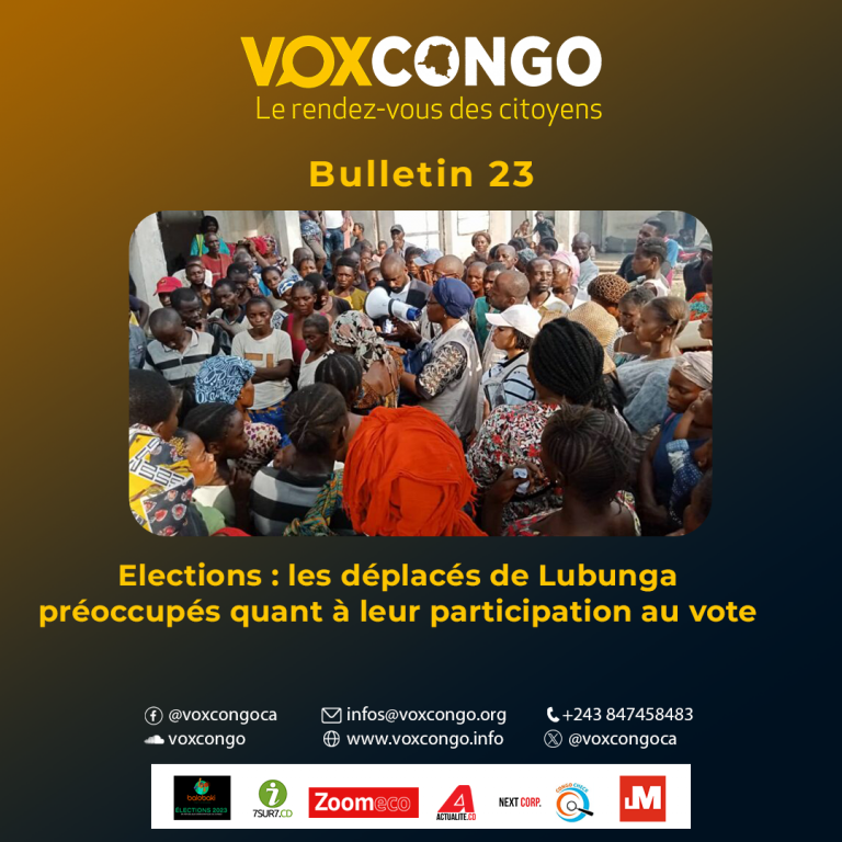 Swahili Kivu – Elections : Les Déplacés De Lubunga Préoccupés Quant À Leur Participation Au Vote